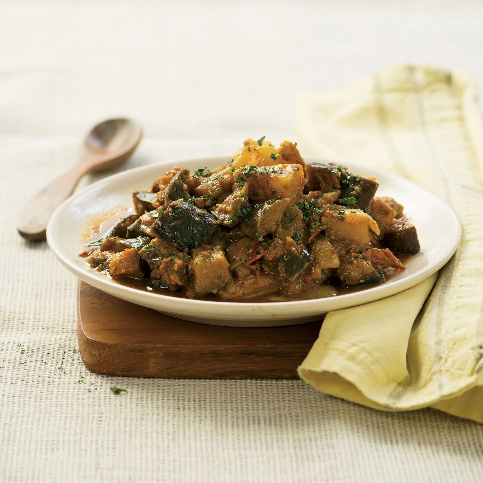 Stovetop: Aloo Baingan, Potato and Eggplant Curry Indian As Apple Pie