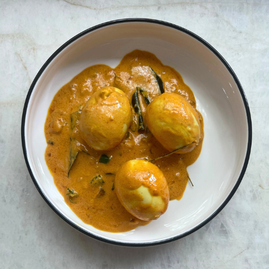 Stovetop: Egg Curry with Coconut Milk Indian As Apple Pie