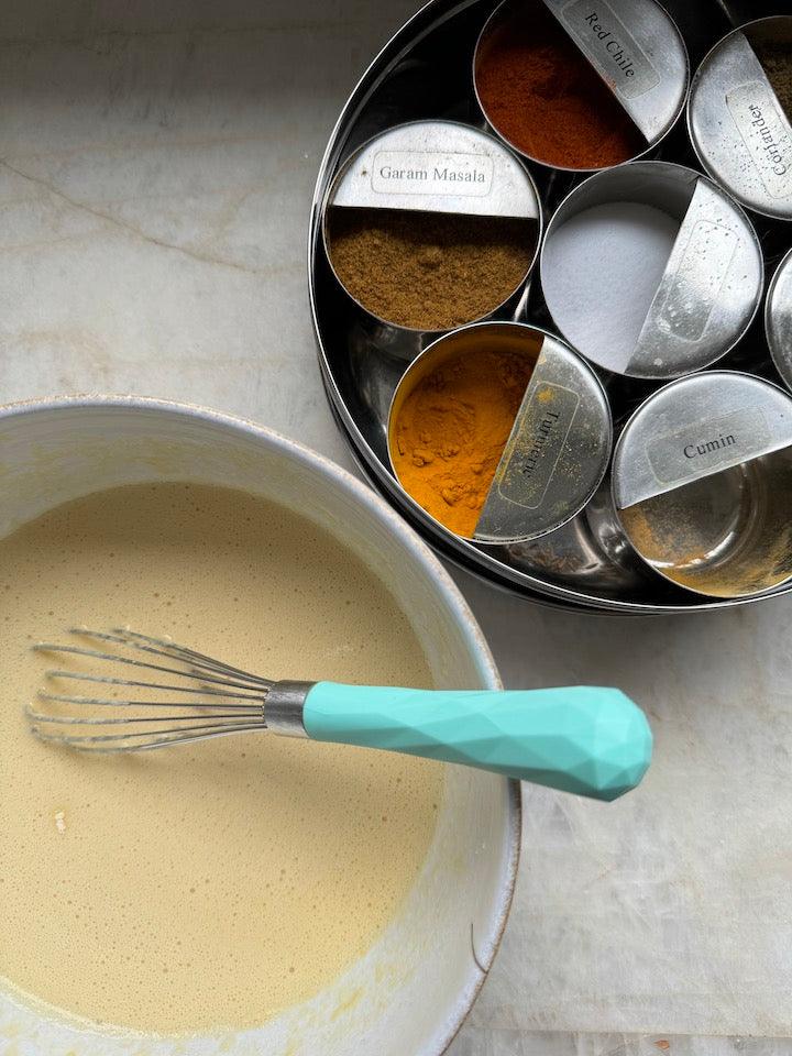 Stovetop: Savory Besan Pooda, Spiced Chickpea Crepes