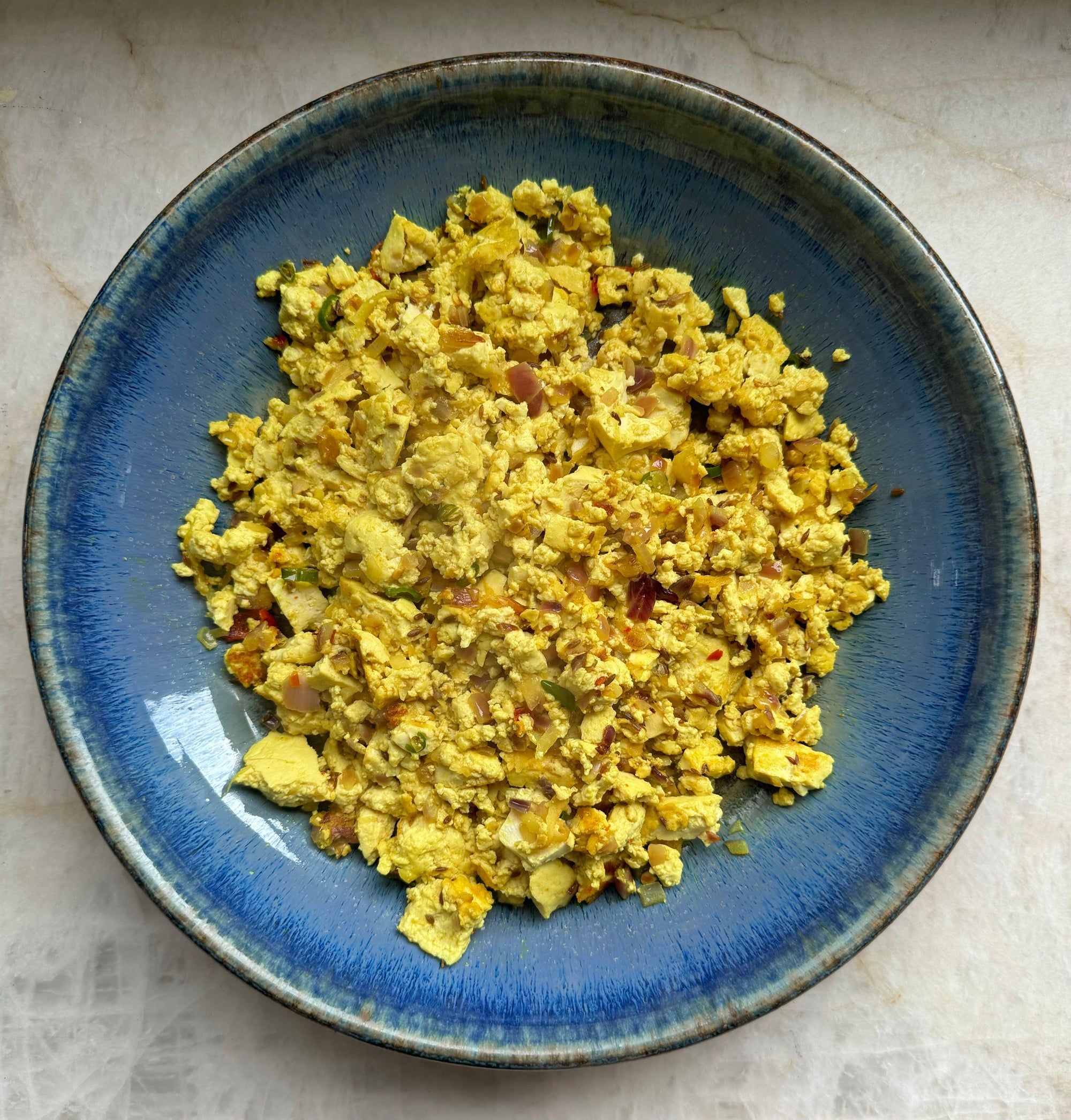 Stovetop: Masala Tofu Scramble Paired with Dosa