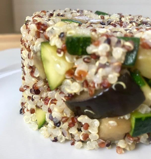 Eggplant-Zucchini Quinoa Salad - Indian As Apple Pie