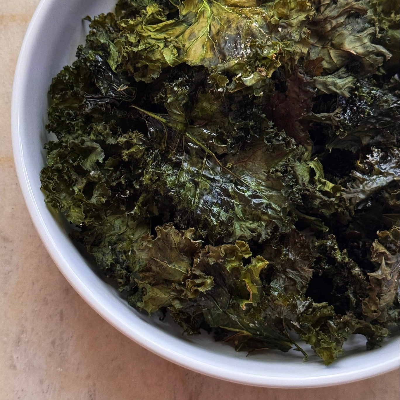 Oven: Crispy Chaat Masala Kale Chips