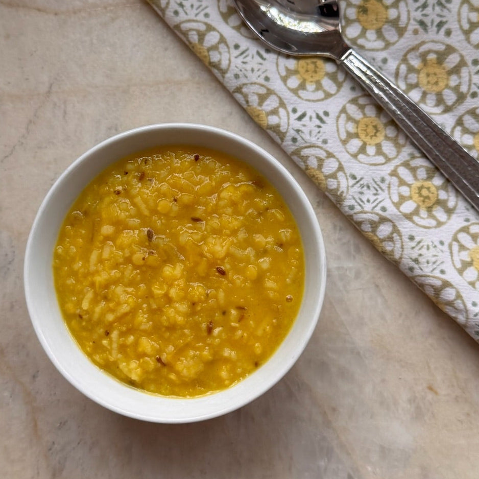 Stovetop: Masoor Split Dal and Ajwain Kitchari