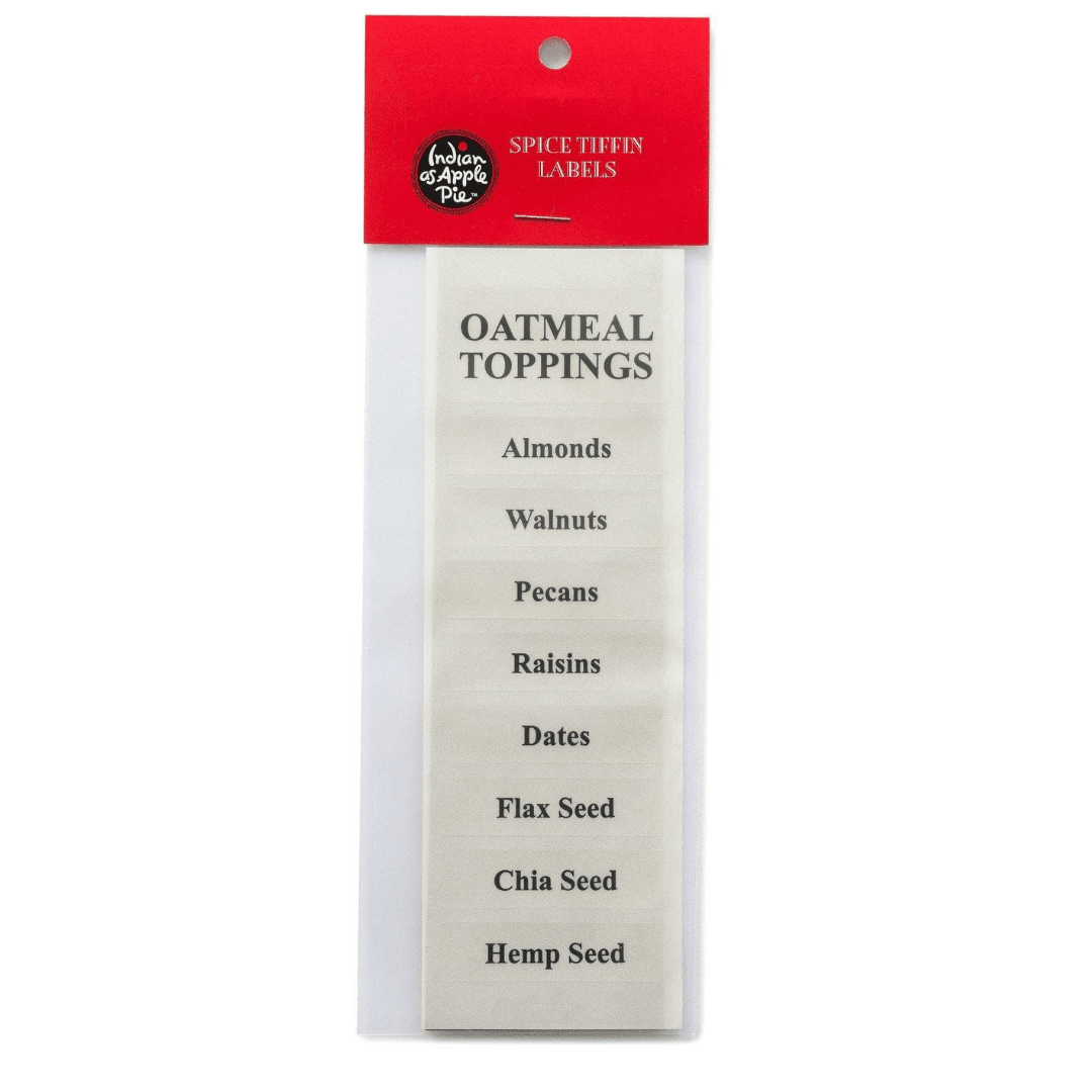 Oatmeal topping labels